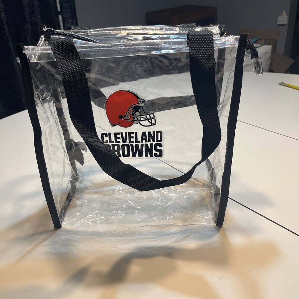 Cleveland Browns clear zipper stadium approved carry in bag